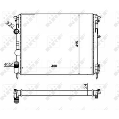 NRF | Kühler, Motorkühlung | 58217