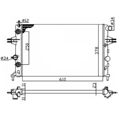 NRF | Kühler, Motorkühlung | 50562A