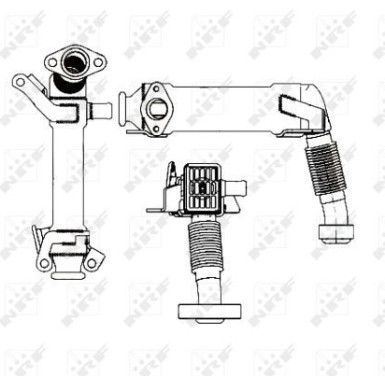 NRF | Kühler, Abgasrückführung | ohne Thermostat | 48001