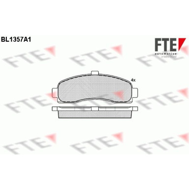 FTE | Bremsbelagsatz, Scheibenbremse | 9010137