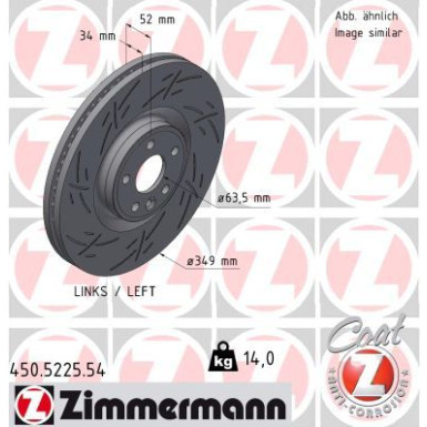 Zimmermann | Bremsscheibe | 450.5225.54