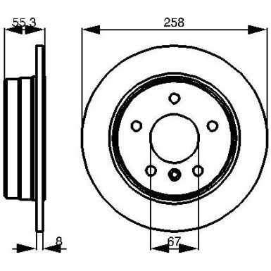 BOSCH | Bremsscheibe | 0 986 479 B36