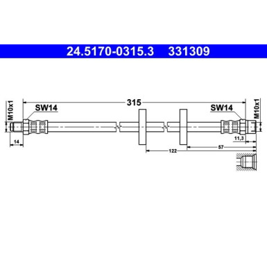 ATE | Bremsschlauch | 24.5170-0315.3