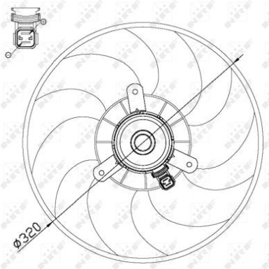 NRF | Lüfter, Motorkühlung | 47514
