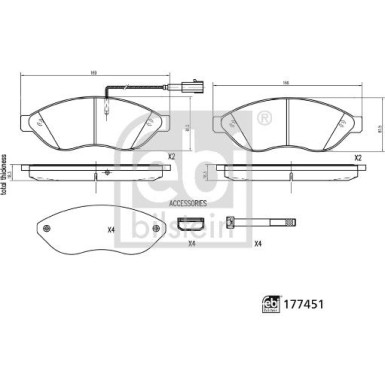 FEBI BILSTEIN 177451 Bremsbeläge