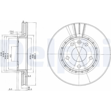 Delphi | Bremsscheibe | BG3768