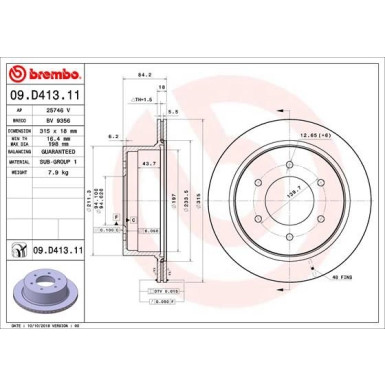 Brembo | Bremsscheibe | 09.D413.11