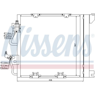 Nissens | Kondensator, Klimaanlage | 94768