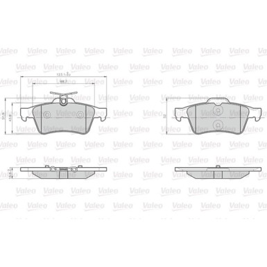 Valeo | Bremsbelagsatz, Scheibenbremse | 872137