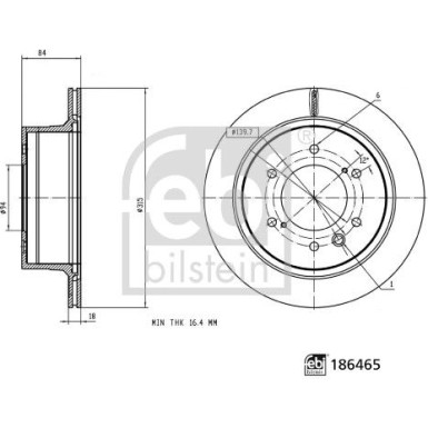 FEBI BILSTEIN 186465 Bremsscheibe