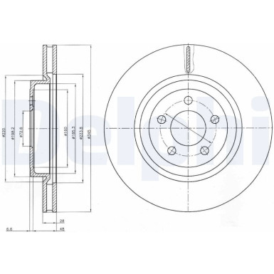 Delphi | Bremsscheibe | BG9050