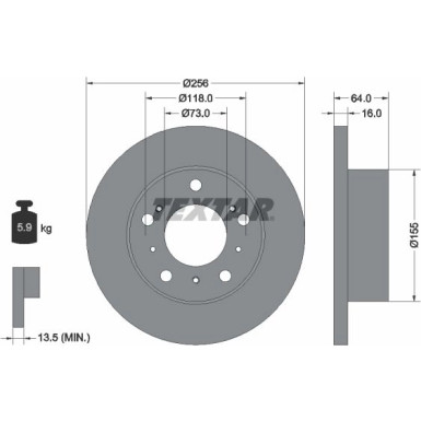 Textar | Bremsscheibe | 92034400