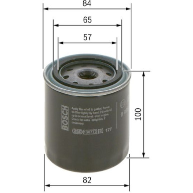 BOSCH 0 986 452 023 Ölfilter