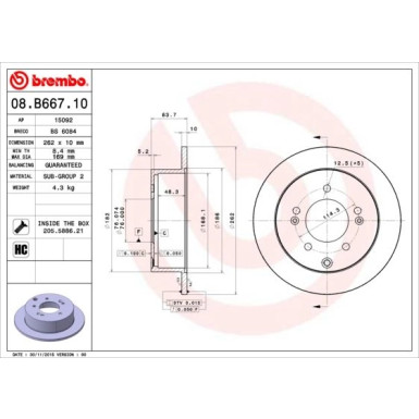 Brembo | Bremsscheibe | 08.B667.11