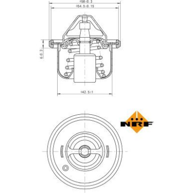 NRF | Thermostat, Kühlmittel | 725211