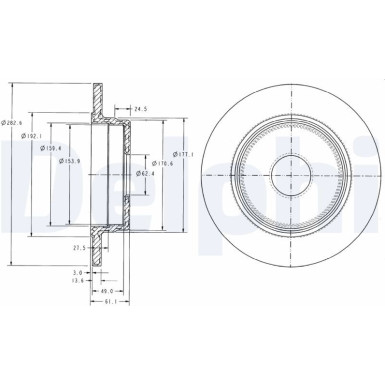 Delphi | Bremsscheibe | BG2510