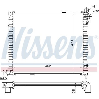 Nissens | Kühler, Motorkühlung | 64300A