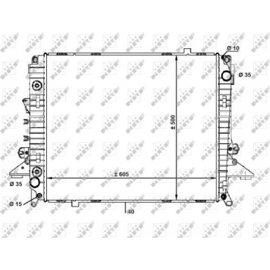 NRF | Kühler, Motorkühlung | 58463