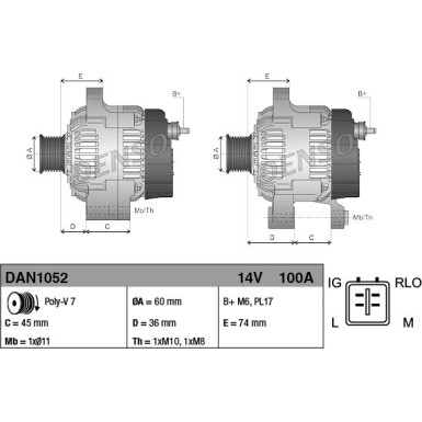 Denso | Generator | DAN1052