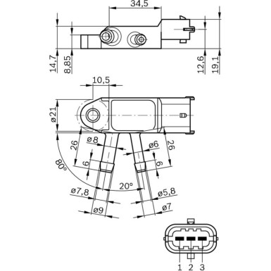 BOSCH | Sensor, Abgasdruck | 0 281 002 772