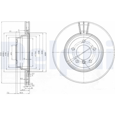 Delphi | Bremsscheibe | BG3959