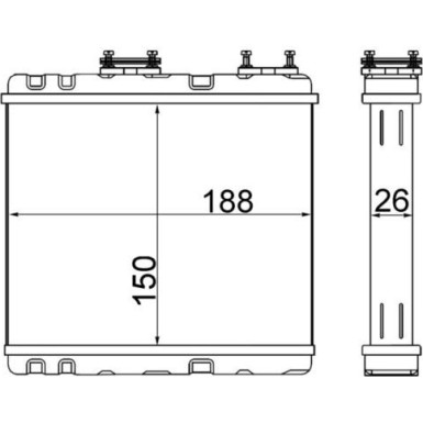 Mahle | Wärmetauscher, Innenraumheizung | AH 247 000S