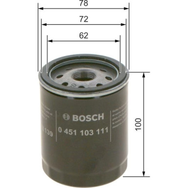 BOSCH 0 451 103 111 Ölfilter