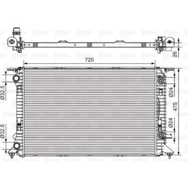 Valeo | Kühler, Motorkühlung | 735472