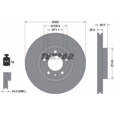 Textar | Bremsscheibe | 92267203