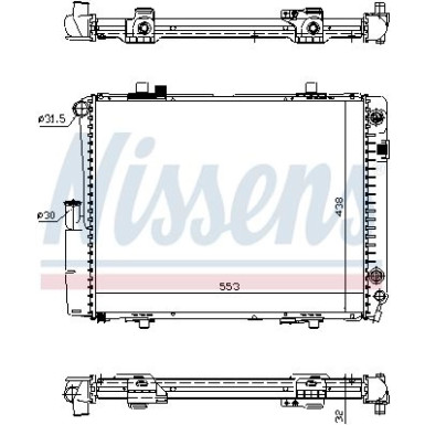 Nissens | Kühler, Motorkühlung | 62582A