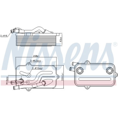 Nissens | Ölkühler, Automatikgetriebe | 90782