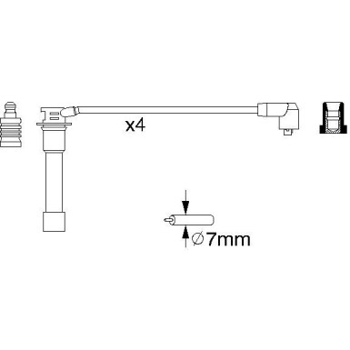 BOSCH | Zündleitungssatz | 0 986 356 742