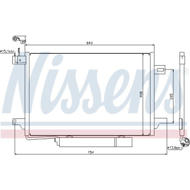 Nissens | Kondensator, Klimaanlage | 94910