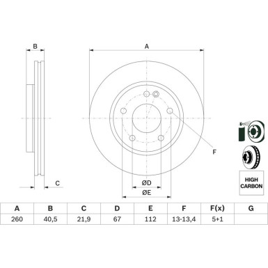 BOSCH | Bremsscheibe | 0 986 478 875