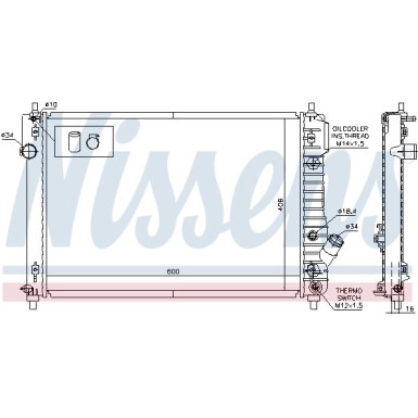 Nissens | Kühler, Motorkühlung | 616904