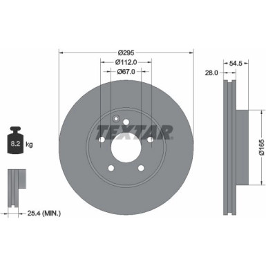 Textar | Bremsscheibe | 92115205