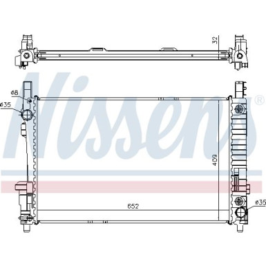 Nissens | Kühler, Motorkühlung | 62799A