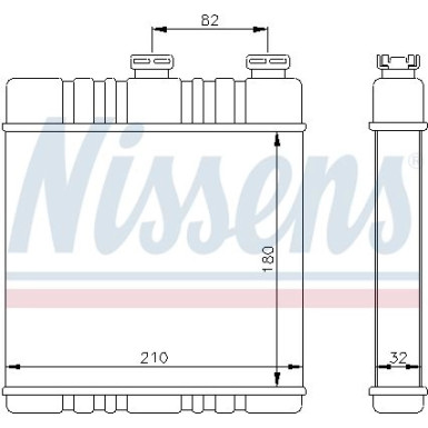 Nissens | Wärmetauscher, Innenraumheizung | 72660