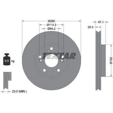 Textar | Bremsscheibe | 92146603