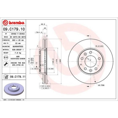 Brembo | Bremsscheibe | 09.C179.11