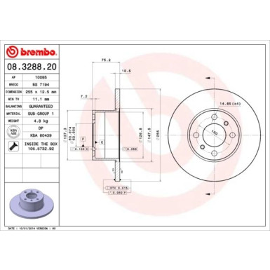 Brembo | Bremsscheibe | 08.3288.20