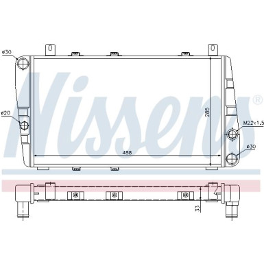 Nissens | Kühler, Motorkühlung | 64011