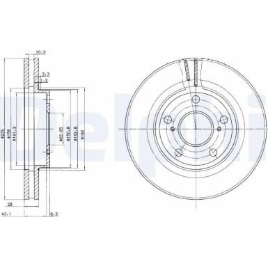 Delphi | Bremsscheibe | BG2782