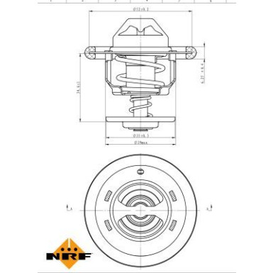 NRF | Thermostat, Kühlmittel | 725206