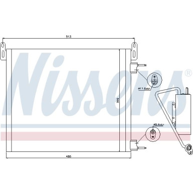 Nissens | Kondensator, Klimaanlage | 94805