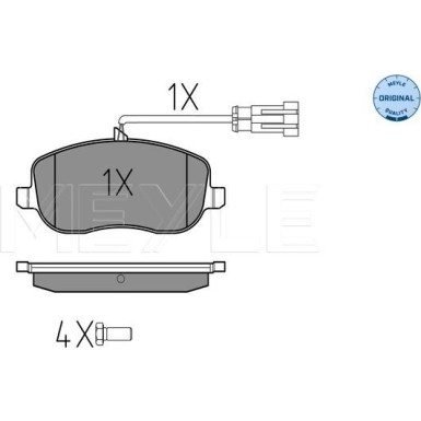 Meyle | Bremsbelagsatz, Scheibenbremse | 025 242 9419/W