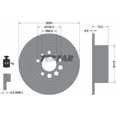 Textar | Bremsscheibe | 92031400