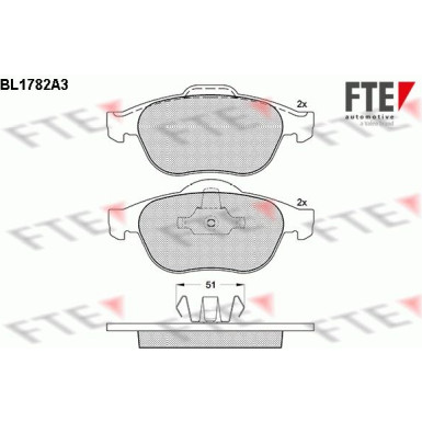 FTE | Bremsbelagsatz, Scheibenbremse | 9010352