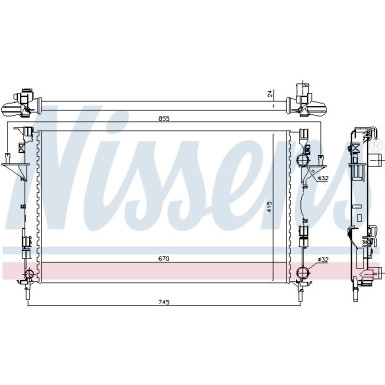 Nissens | Kühler, Motorkühlung | 63813