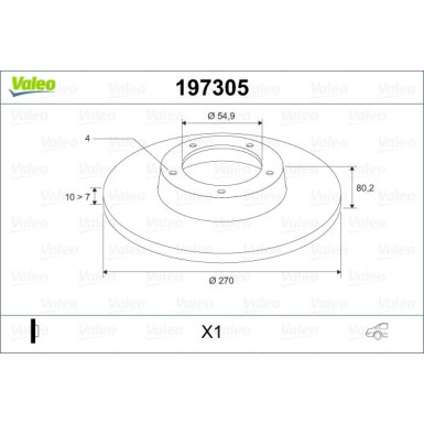 Valeo | Bremsscheibe | 197305